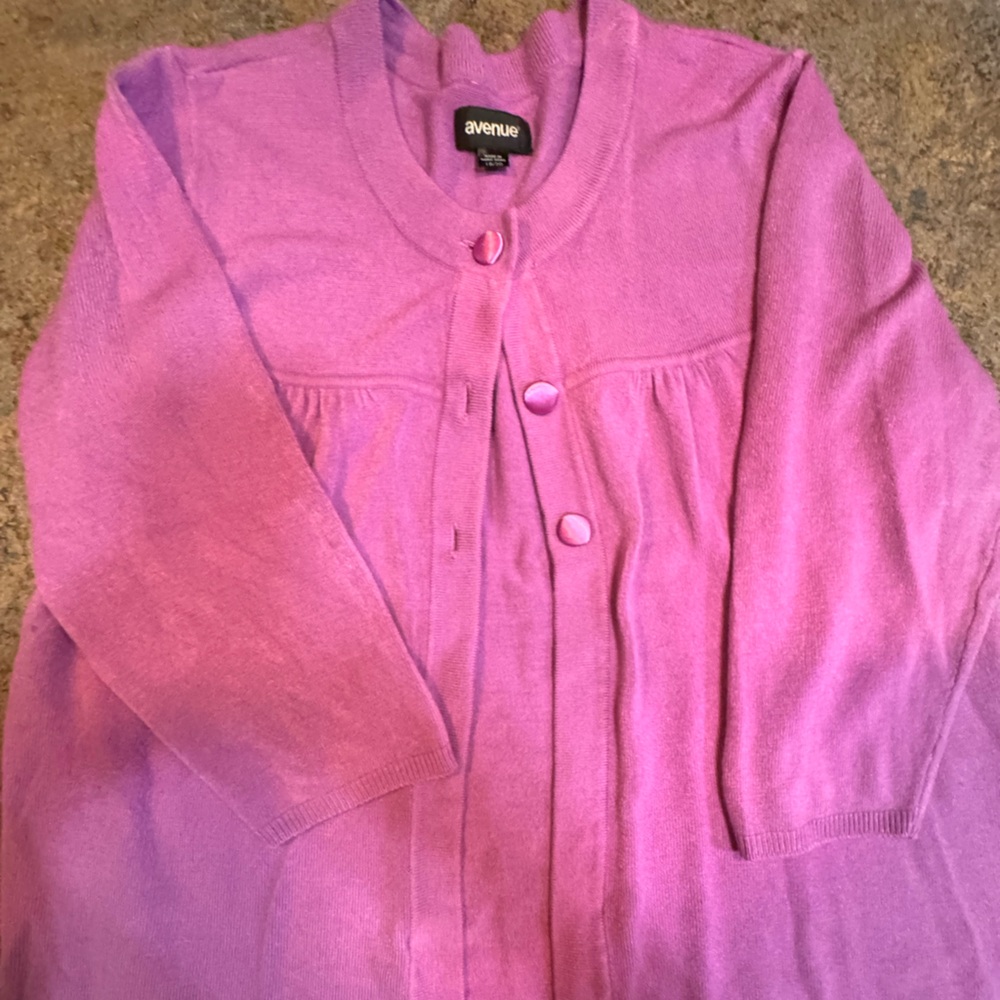 Pinkish purple Button Cardigan